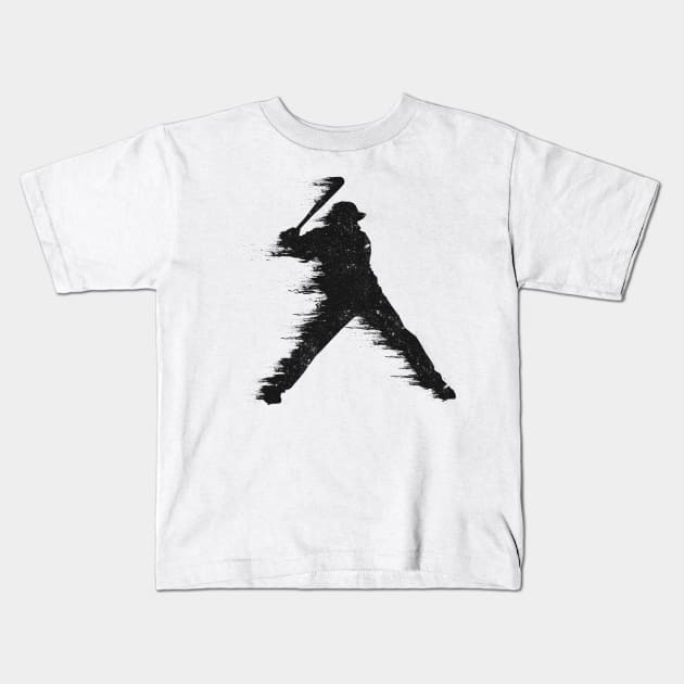 Baseball Player Batter Kids T-Shirt by Foxxy Merch